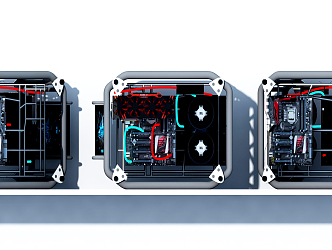 Modern computer mainframe 3d model