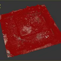 Archaeological Excavation Square Featuring Rubble Holes And Earth Toned Broken Edges