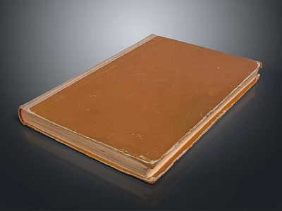 Vintage Leather Bound Book With Brown Cover Classic Design For Daily Life 3d model