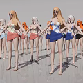 Group of Children Wearing Different Colorful Outfits Standing in Line Formation
