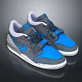 Stylish Blue Gray Sneakers With Leopard Print Details Velcro Strap And White Sole