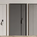 Modern Security Doors With Electronic Locks In Various Colors And Sleek Design 3d model