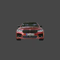 Red BMW M5 Sport Sedan With Sporty Exterior Design And Black Alloy Wheels