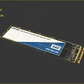 WD Blue NVMe SSD High Performance Internal Solid State Drive With Circuit Board And Connectors 3d model