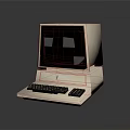 Vintage PET Computer Featuring Beige Casing Classic Monitor And Retro Keyboard Design