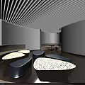 Modern KTV Lounge With Purple Lighting Curved Sofas Illuminated Tables And Stylish Ambiance