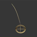 Golden Decorative Home Living Accessory With Circular Design And Blue Stone