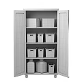 Decorative Medicine Cabinet Storage Set With Multi Layer Shelves And Plastic Bottles Containers