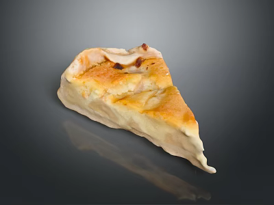 Freshly Baked Apple Pie Slice With Golden Crust And Flaky Layers 3d model
