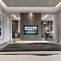 Modern Hotel Guest Room With Comfortable Bed Sofa Decorative Paintings And Wooden Flooring