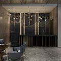 Elegant Hotel Lobby Interior Design With Reception Desk Chandeliers And Marble Floor