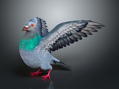 Modern carrier pigeon food pigeon play pigeon racing pigeon racing 3d model