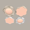 Ceiling lamp round ceiling lamp petals geometric combination bedroom living room children's room simple ceiling lamp 3d model