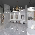Modern Beauty Hair Salon Interior With Styling Chairs Mirrors Lighting And Green Plants