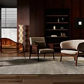 Different Styles Of Accent Chairs In Modern Interior With Wooden Furniture And Floor Lamp