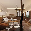 Cozy Warm Toned Hotel Guest Room With Wooden Wainscoting Retro Lighting And Soft Comfortable Bedding