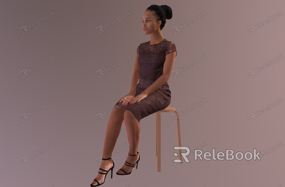 African Beauty Sitting Beauty model