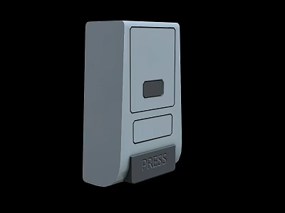 White Modern Locker With Press Button And Minimalist Storage Design Features 3d model