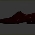 Stylish Burgundy Leather Shoes with Laces and Orange Lining for Daily Use