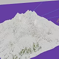 Mountain Terrain With Snow Covered Peaks Rocky Slopes And Green Vegetation