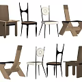 Stylish Modern Dining Chairs With Wooden Metal Frames And Natural Black White Tones