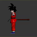 Soft Plush Doll in Red Outfit with Black Hair Blue Shoes and Outstretched Arms
