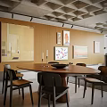 Round Wooden Dining Table Set With Chairs Wall Art Candle Holder And Bowl