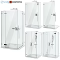 Modern Transparent Glass Shower Sauna Designs With Various Structures And Styles 3d model