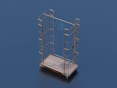 Sturdy Multi Layer Metal Storage Rack for Organizing Household Items at Home 3d model