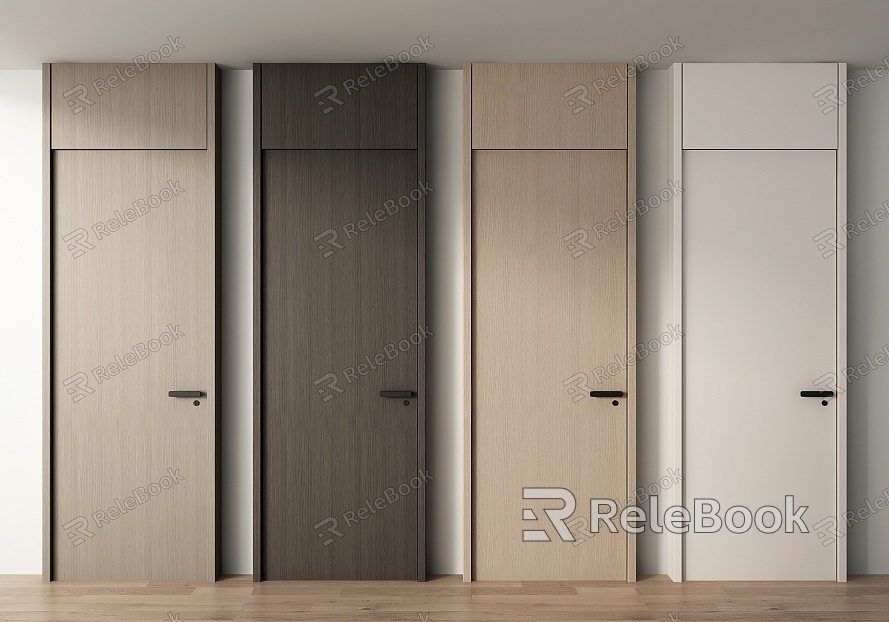 Modern swing door single door model