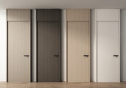 Modern swing door single door 3d model