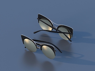 glasses sunglasses reading glasses 3d model