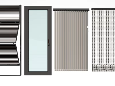 Modern Vertical Blinds With Various Designs And Color Options For Window Treatments 3d model
