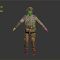 Military Soldier Figure In Green Uniform With Helmet And Gear Standing