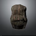 Vintage Brown Backpack With Adjustable Straps Buckle Design And Rugged Texture