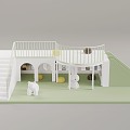 Modern children's slide children's toys 3d model