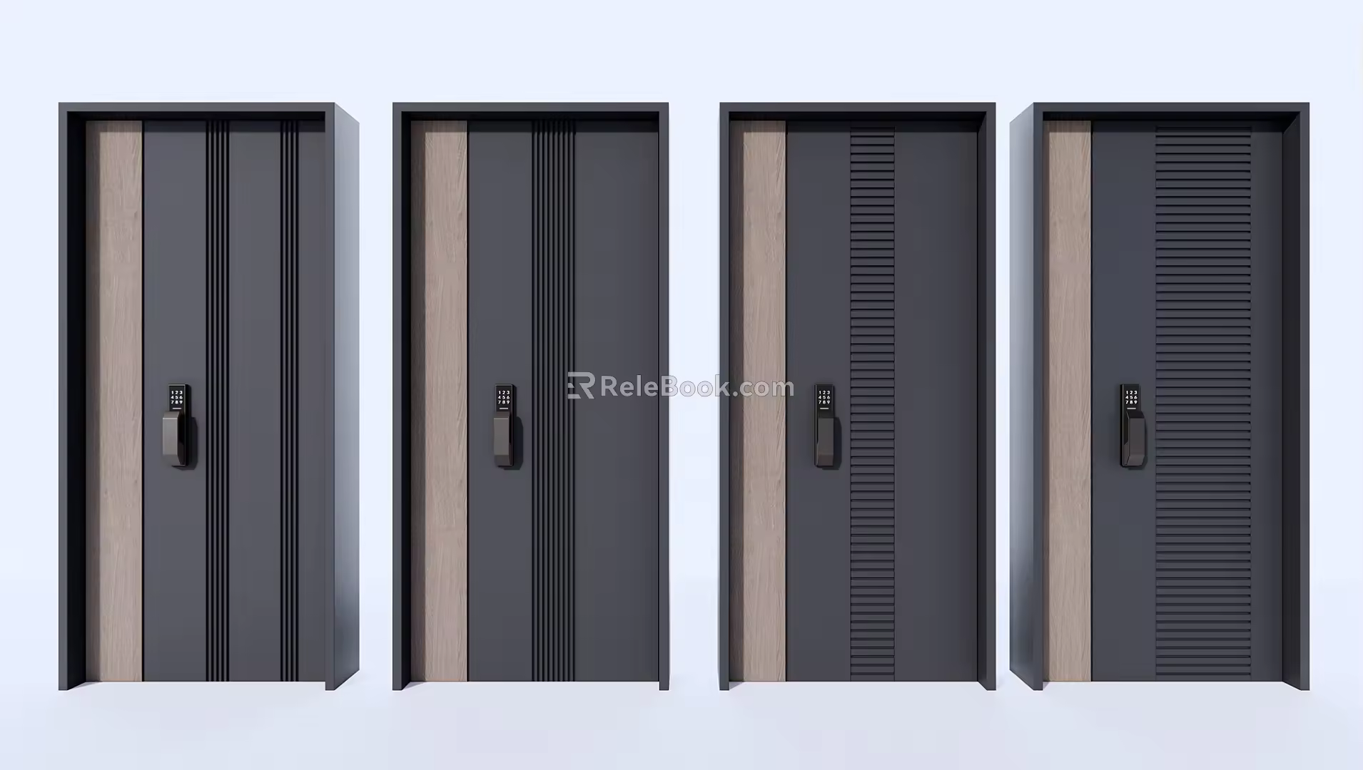 Modern Password Door Entry Door Password Door 3d model