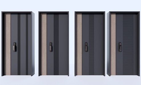 Modern Password Door Entry Door Password Door 3d model