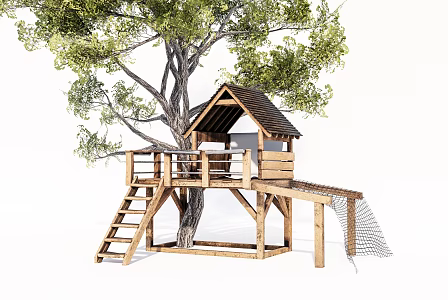 Modern Tree House 3d model