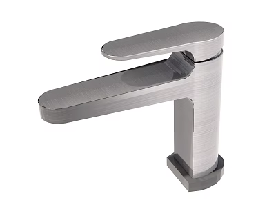 Modern Stainless Steel Faucet With Sleek Design And Single Handle Long Spout 3d model