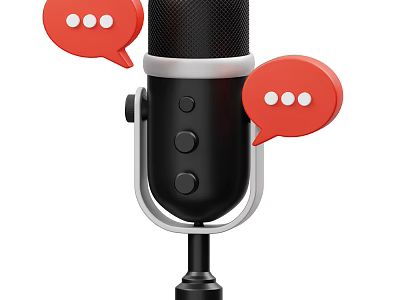 High Quality Headphone Speaker With Built In Microphone And Voice Chat Functions 3d model