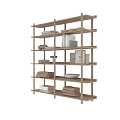 Minimalist Natural Wood Open Storage Shelf For Displaying Books Framed Artworks And Chic Home Decor