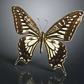Modern Butterfly Colored Butterfly Tabby Butterfly Leaf Butterfly 3d model