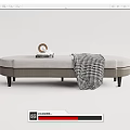 Modern bed end stool 3d model