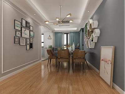Modern restaurant 3d model