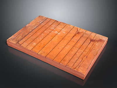 Other Wooden Household Item With Rectangle Surface And Natural Wood Grain Details 3d model
