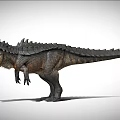 Realistic 3D Model of Predatory Dinosaur With Sharp Teeth and Spiked Back 3d model
