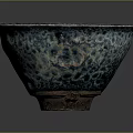 Glossy Blue Green Ceramic Bowl With Speckled Texture And Smooth Finish