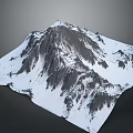 Breathtaking Snowy Mountain Landscape With Snow Covered Peaks And Rocky Slopes