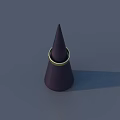 High Visibility Purple Traffic Cone With Golden Ring For Road Safety Equipment